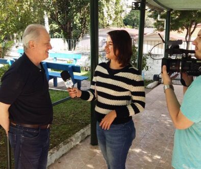 Ulbra TV gravando matéria sobre liga acadêmica